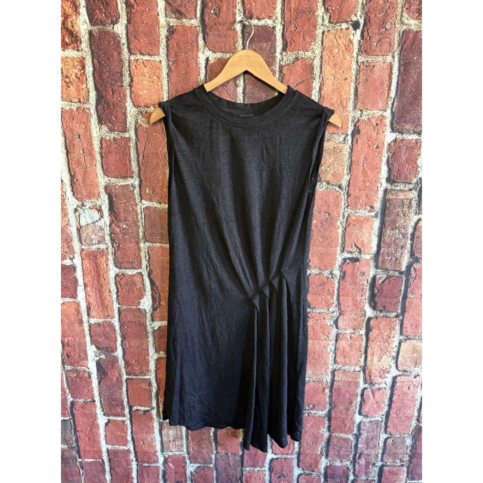 Allsaints AllSaints Womens Black Sleeveless Slip Dress Midi Size S Size S / US 4 / IT 40 - 2 Thumbnail