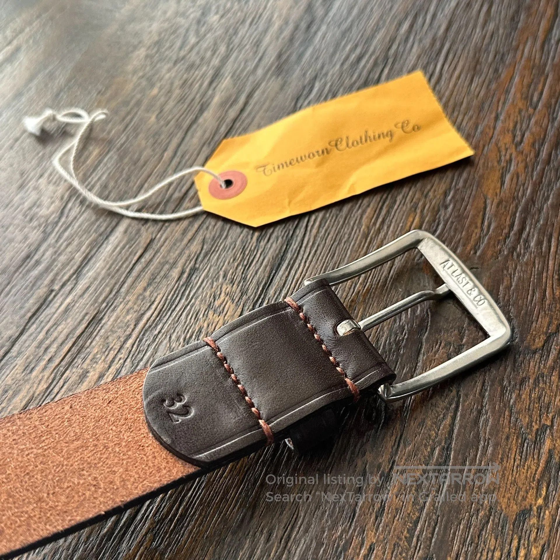 Other TWC Solid Brass Brown Belt. Size ONE SIZE - 4 Thumbnail