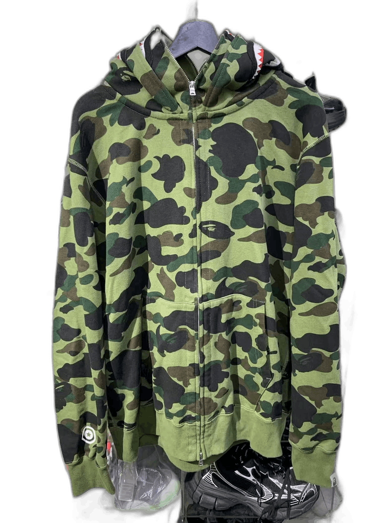 Bape BAPE Camouflage Hooded Sweatshirt Jacket Size US XXL / EU 58 / 5 - 1 Thumbnail