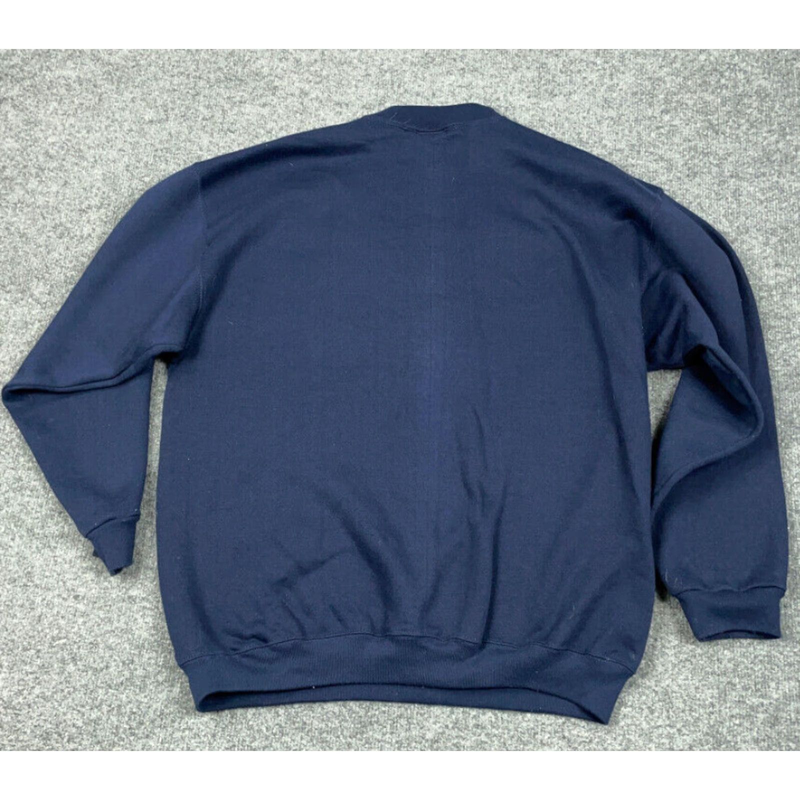 Vintage VTG 90s Owosso Michigan Embroidered Sweatshirt Dark Blue XL Mens 50-50 USA Made TSI Size US XL / EU 56 / 4 - 2 Thumbnail