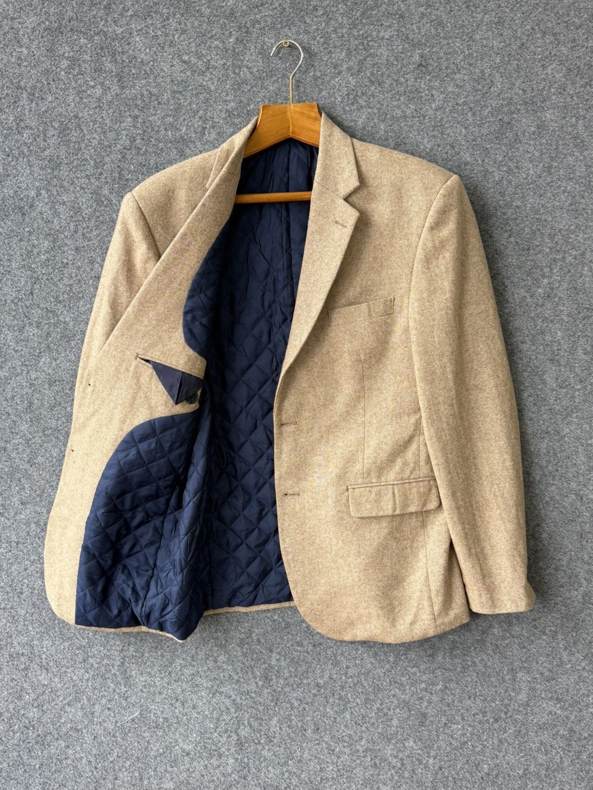 Other Hockerty handmade beige wool blazer quilted lining size L Size 52R - 9 Thumbnail