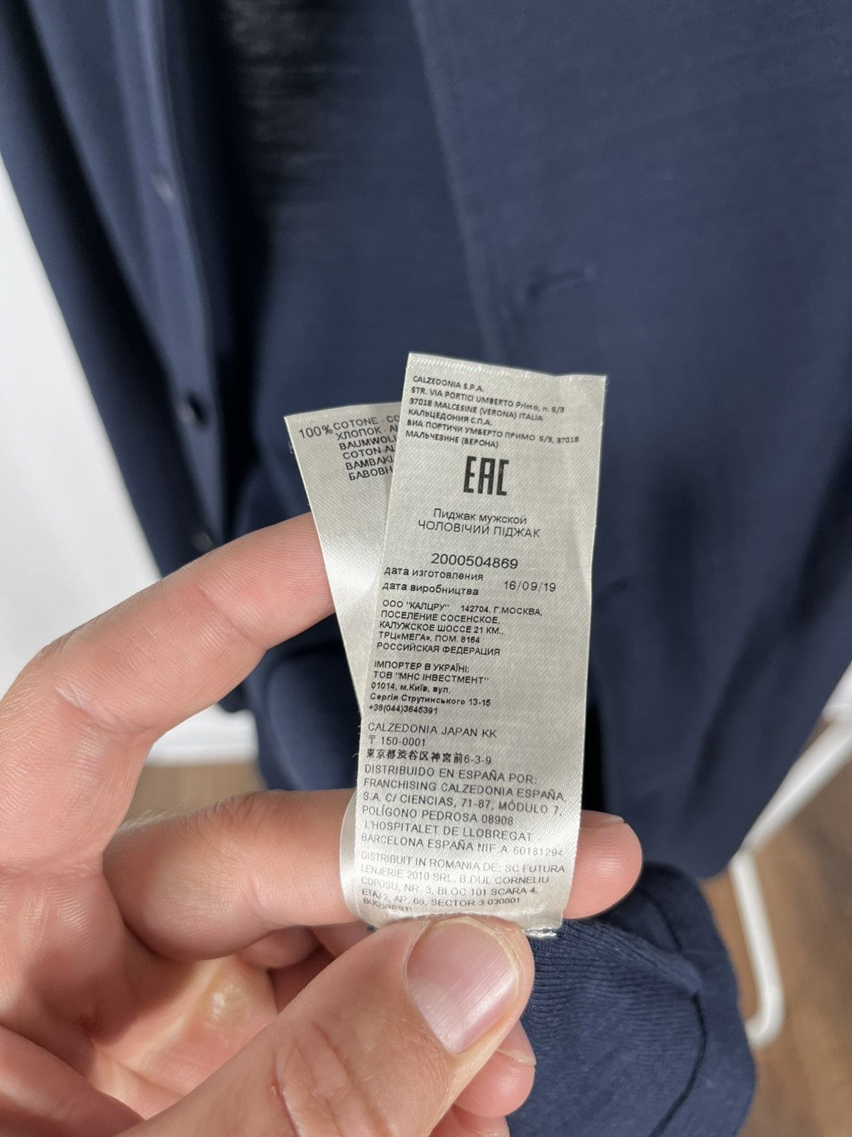 Other Falconeri Made in Italy Navy Blue Cotton Blazer Jacket Size US XL / EU 56 / 4 - 10 Thumbnail