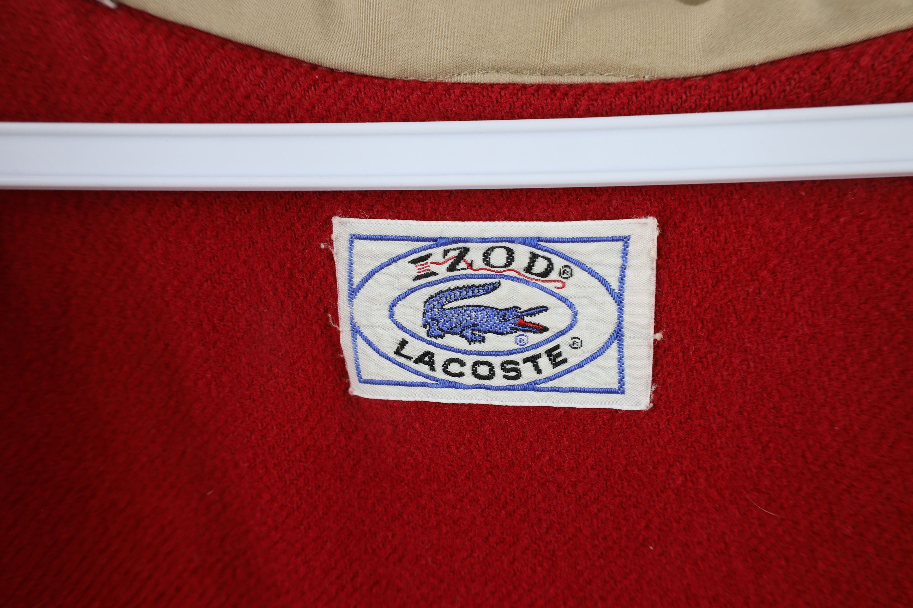 Lacoste × Vintage Vintage 80s Izod Lacoste Logo Lined Hooded Jacket Beige Size US XL / EU 56 / 4 - 11 Thumbnail