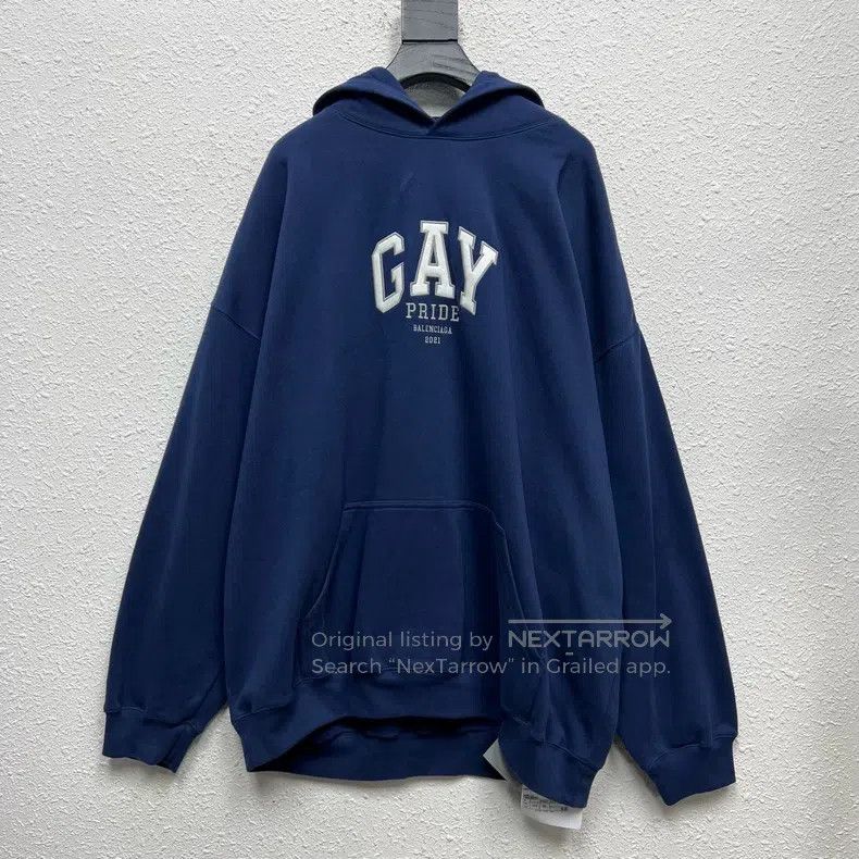 Balenciaga Balenciaga “GAY” embroidery hoodie Size US XS / EU 42 / 0 - 1 Thumbnail