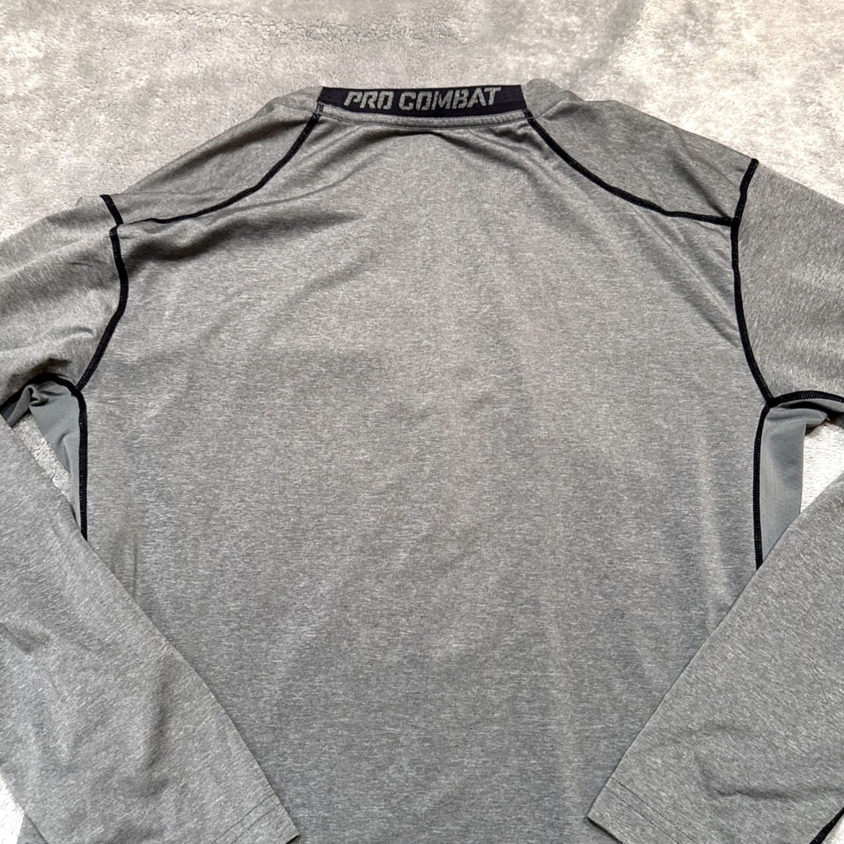Nike Nike Pro Combat Shirt Mens XL Gray Compression Crew Neck Long Sleeve Dri-Fit Size US XL / EU 56 / 4 - 7 Thumbnail