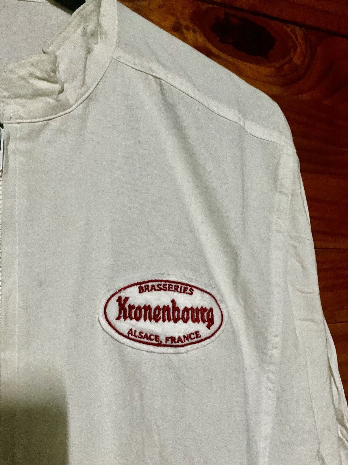 Vintage Kronenbourg Brasseries Alsace France White Zip Jacket Size US M / EU 48-50 / 2 - 4 Thumbnail