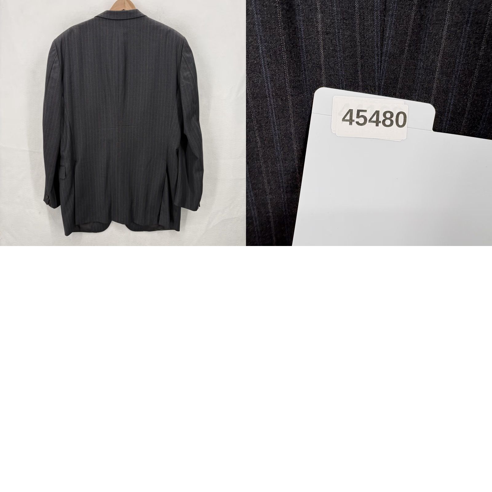 Ermenegildo Zegna Ermenegildo Zegna Blazer Mens 44L Gray Pinstripe Trofeo Wool Made Switzerland Size 44R - 10 Thumbnail