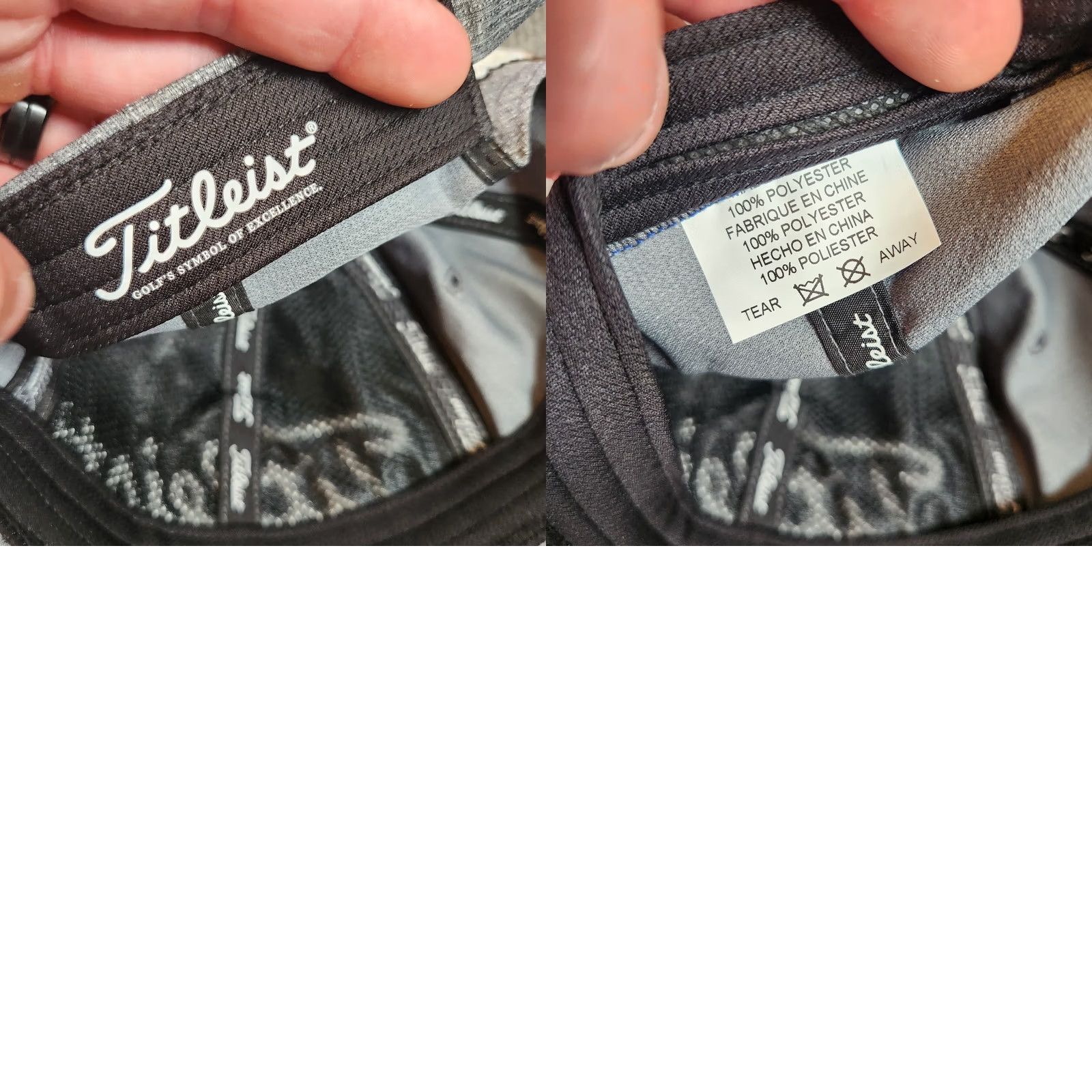 Titleist Titleist Golf Hat Men Strapback Adjustable Vented Performance Gray Tour Size ONE SIZE - 8 Thumbnail