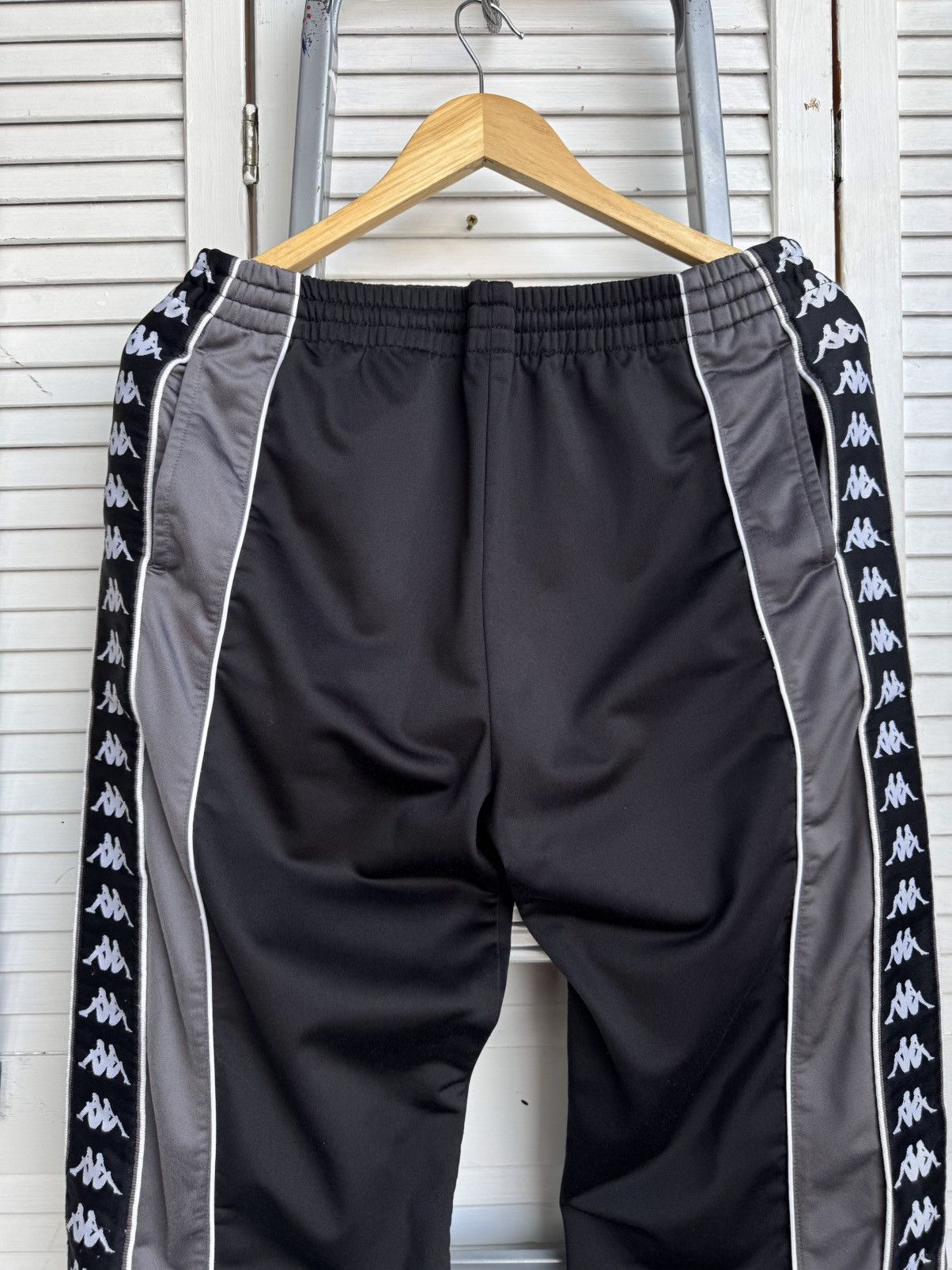 Kappa Kappa Banda Track Pants Logo Tape Joggers Monogram Black Y2K Size US 32 / EU 48 - 5 Thumbnail