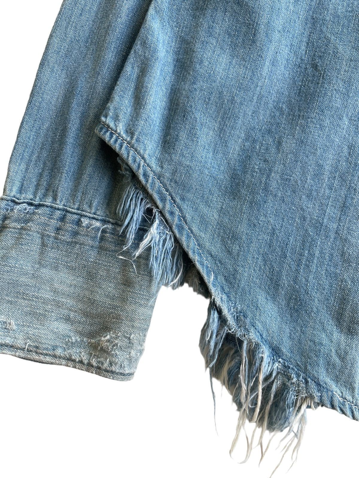 Polo Ralph Lauren Polo Ralph Lauren Distressed Denim Shirt Size M / US 6-8 / IT 42-44 - 10 Thumbnail