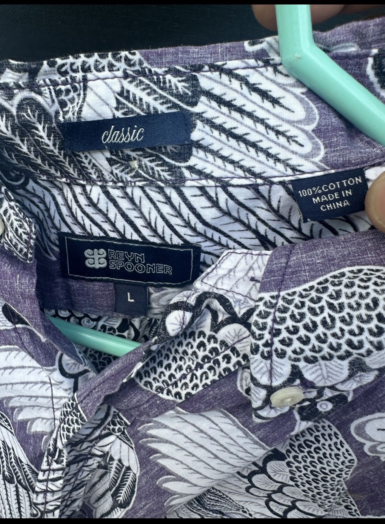 Reyn Spooner Reyn Spooner Classic Hawaiian Print Purple Men's Large Size US L / EU 52-54 / 3 - 4 Thumbnail