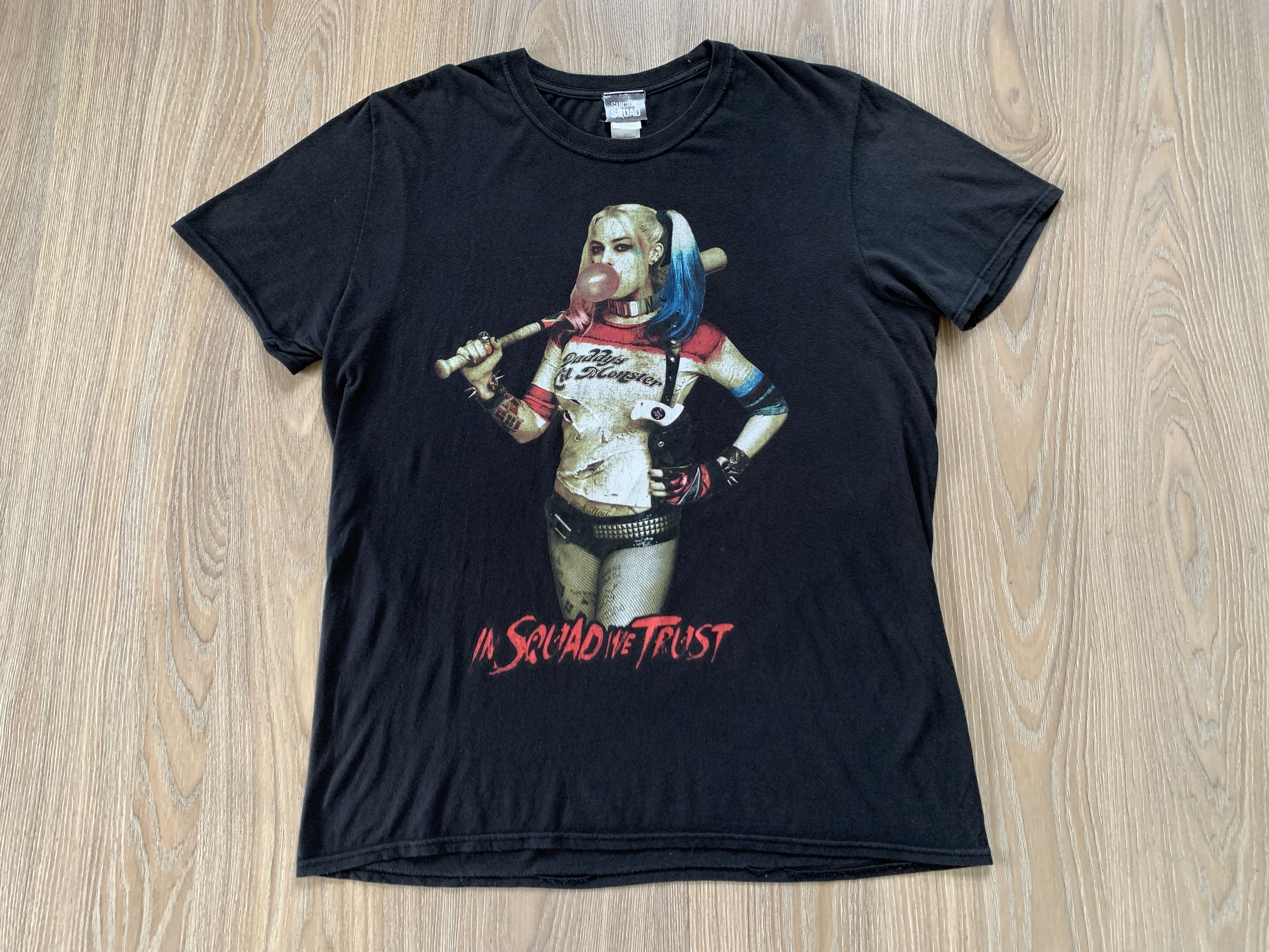 Vintage Suicide Squad Harley Quinn Distressed T Shirt