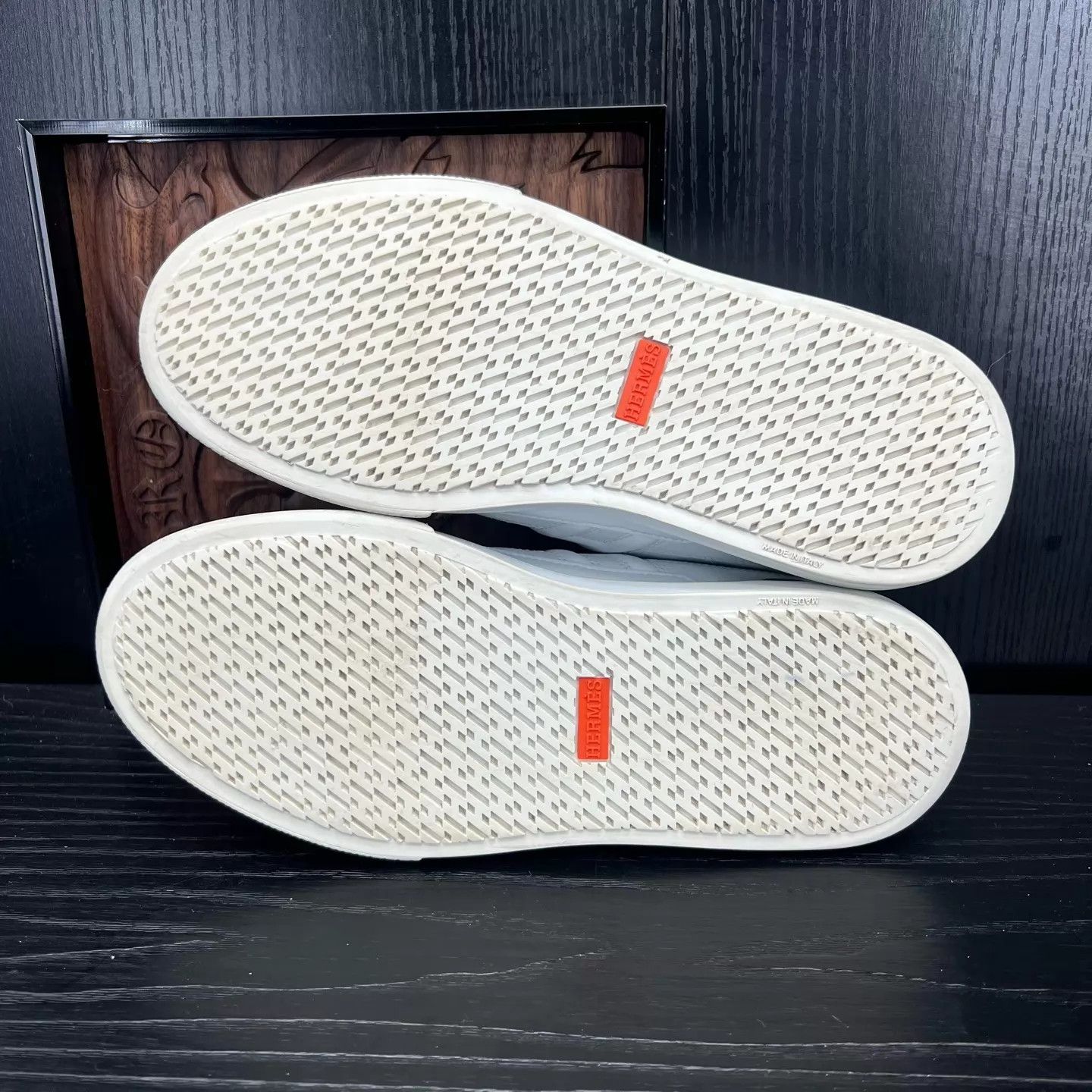 Hermes HERMES Deep white and brown sneakers size 37 Size US 6.5 / IT 36.5 - 6 Thumbnail