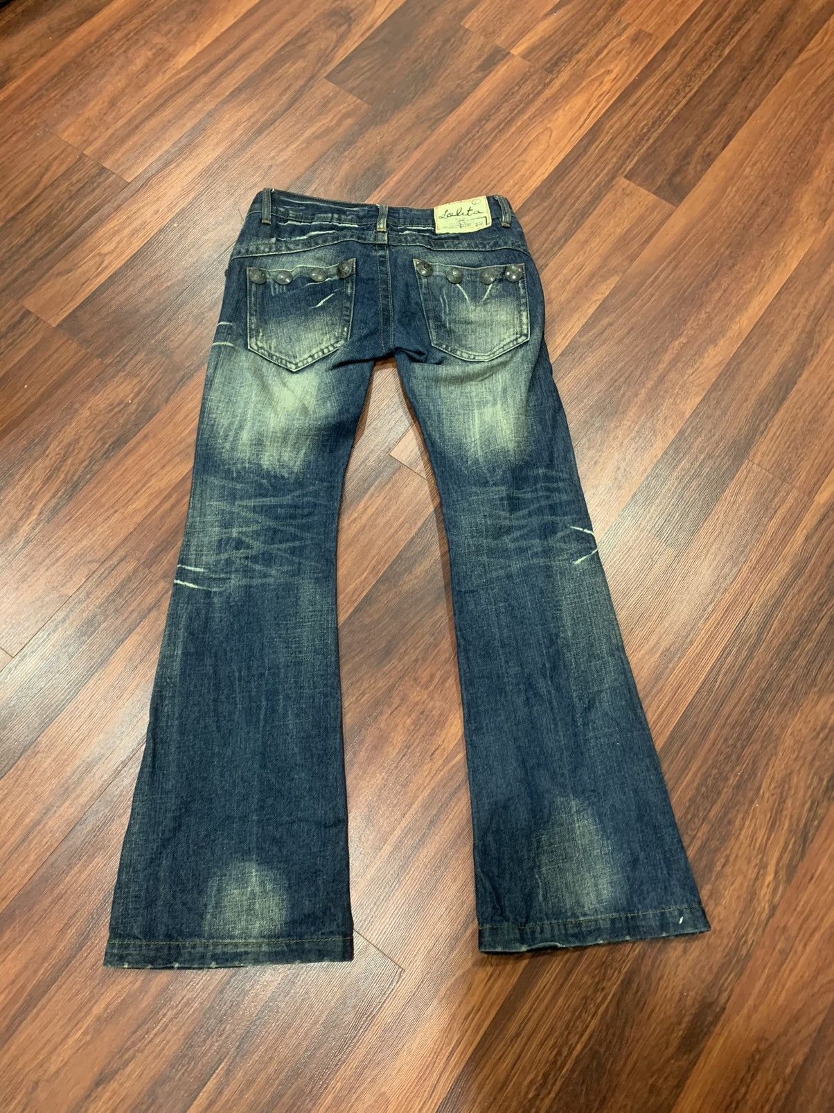 If Six Was Nine × Le Grande Bleu (L.G.B.) Lolita Flared Jeans Size 30" / US 8 / IT 44 - 4 Thumbnail