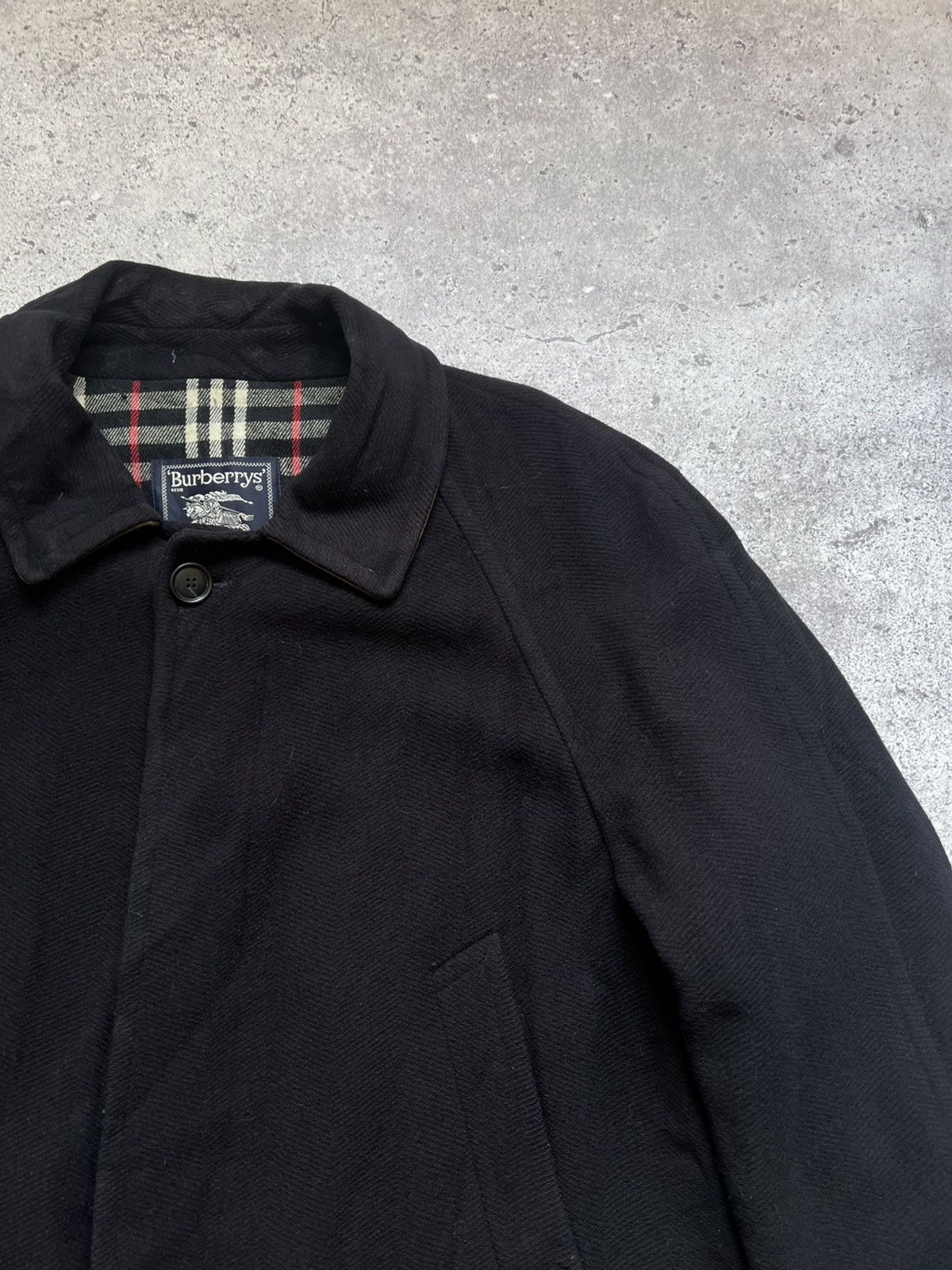 Burberry Vintage Burberry Wool Coat Jacket Navy Blue Men's Size US L / EU 52-54 / 3 - 5 Thumbnail