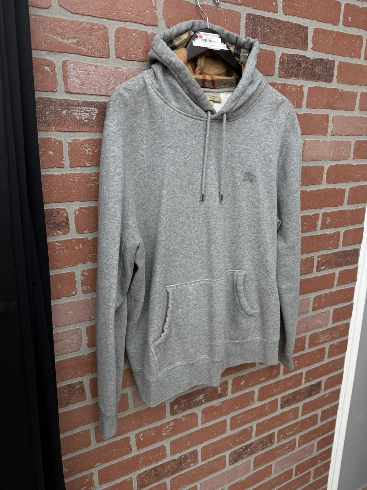 Burberry Burberry Grey Classic Logo Hoodie Size XXL Size US XXL / EU 58 / 5 - 2 Thumbnail