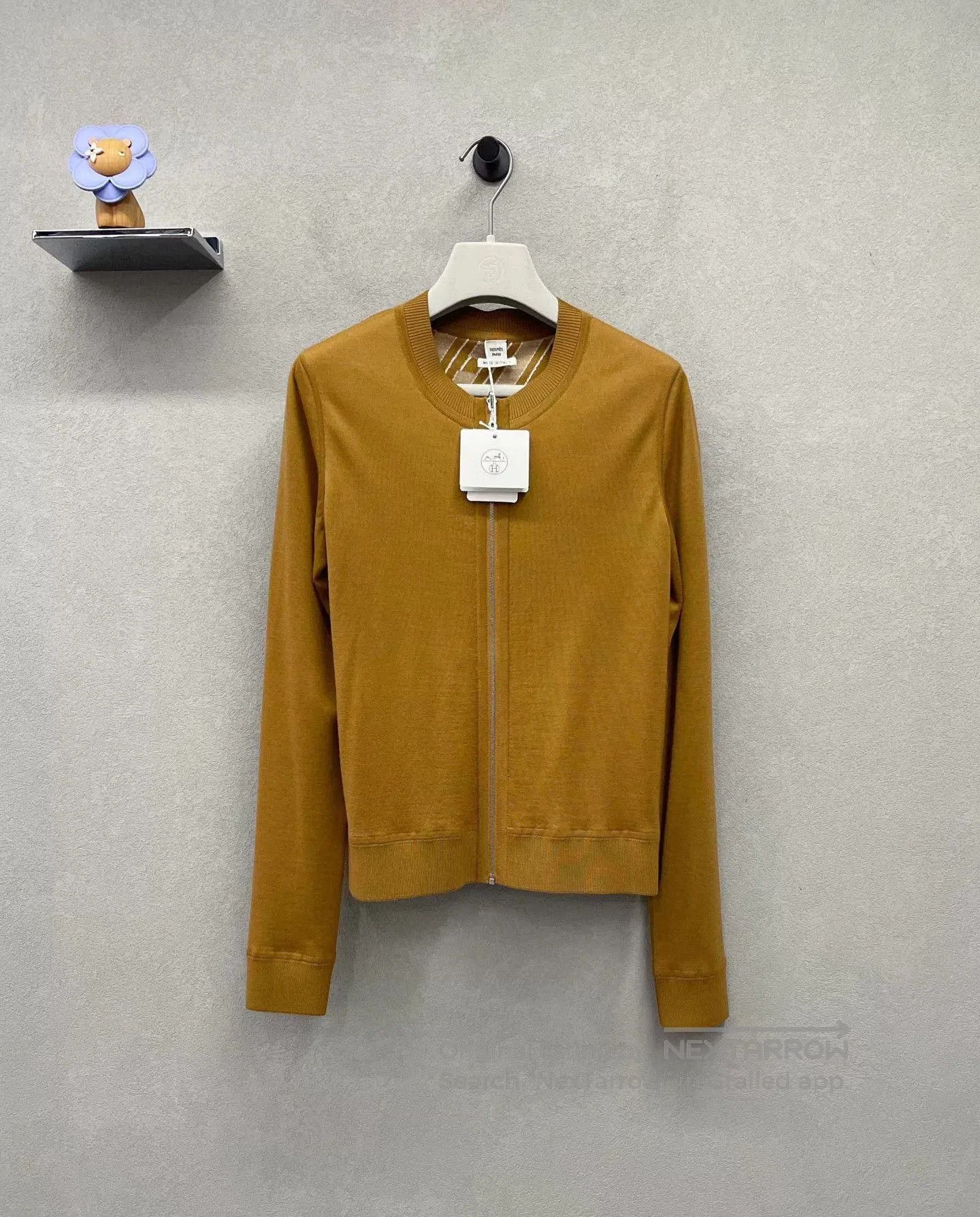 Hermes Hermes Caramel Zip-Up Cardigan. Size US S / EU 44-46 / 1 - 1 Thumbnail