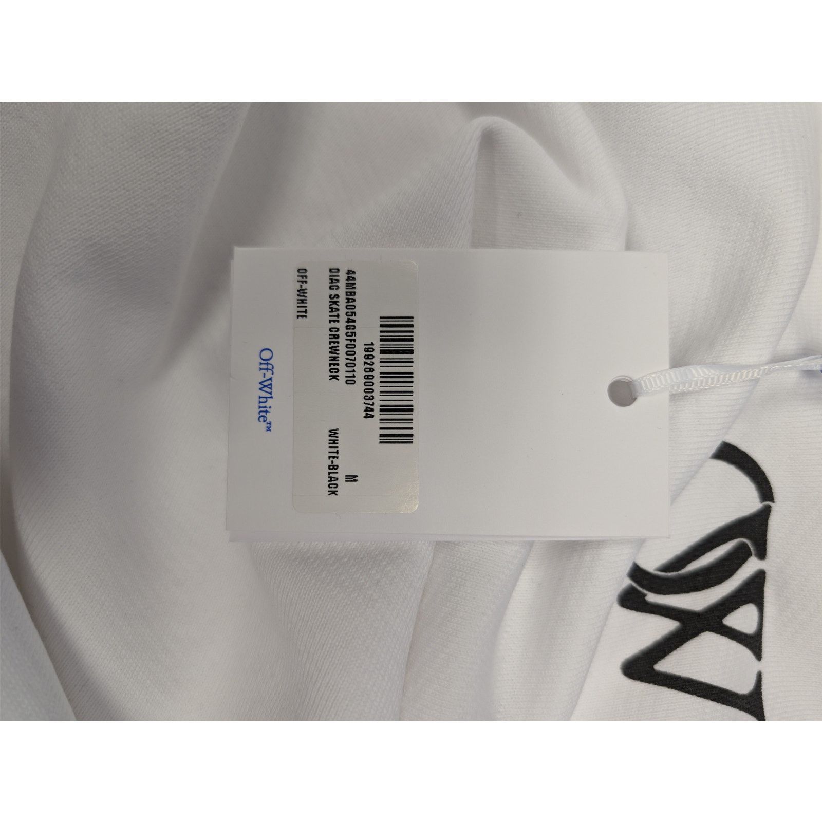 Off-White o1rshd1 Diag Skate Crewneck Sweatshirt in White / Black Size US M / EU 48-50 / 2 - 22 Thumbnail