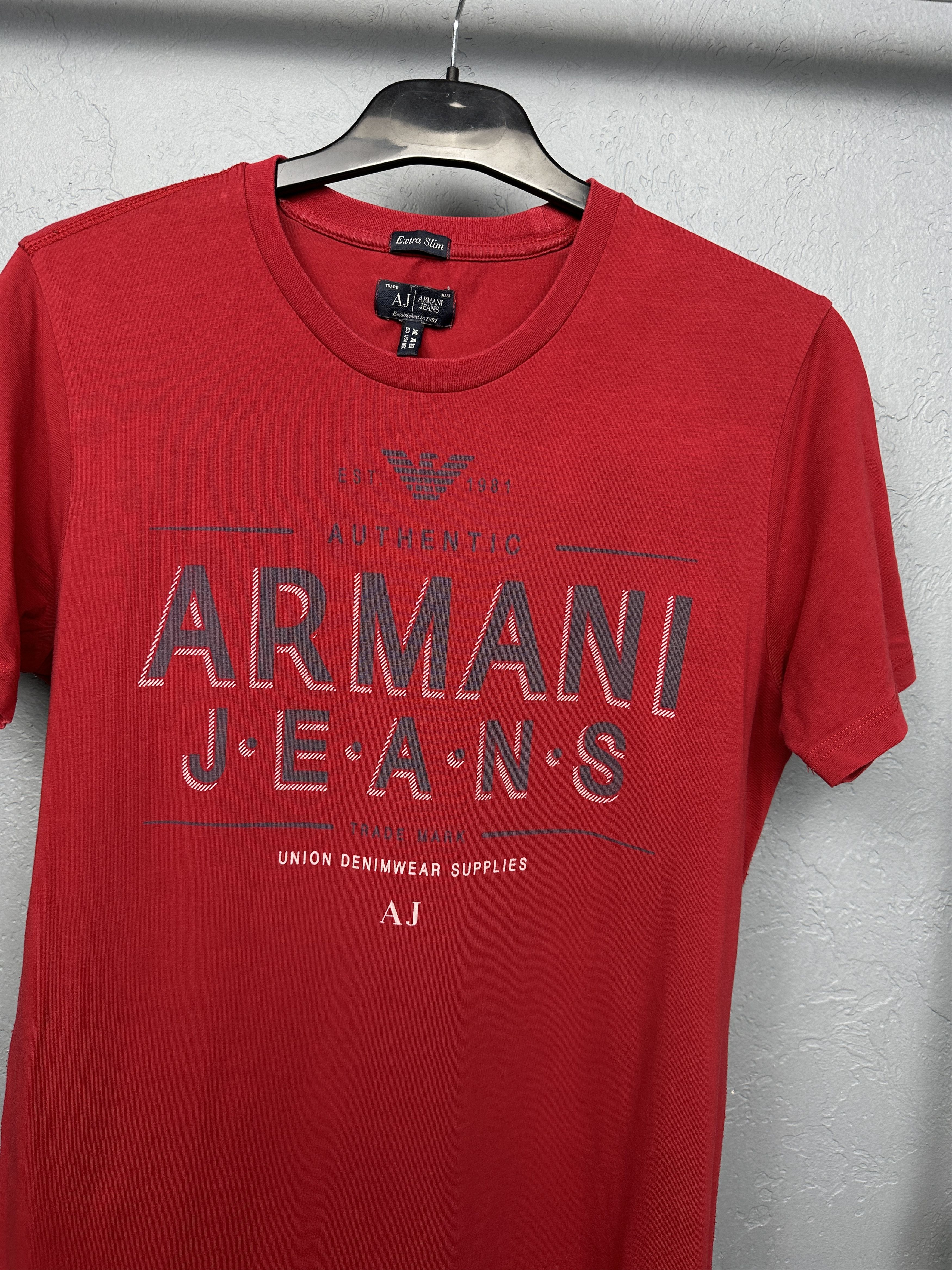 Armani Armani Jeans Mens Big Logo T-Shirt Size US XL / EU 56 / 4 - 2 Thumbnail