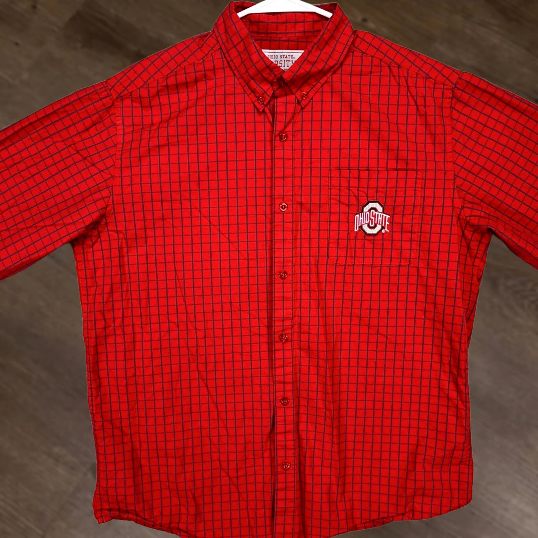 Vintage VINTAGE Ohio State Buckeyes Varsity Mens Button Down Shirt Medium Red Grid Check Casual Size US M / EU 48-50 / 2 - 1 Thumbnail