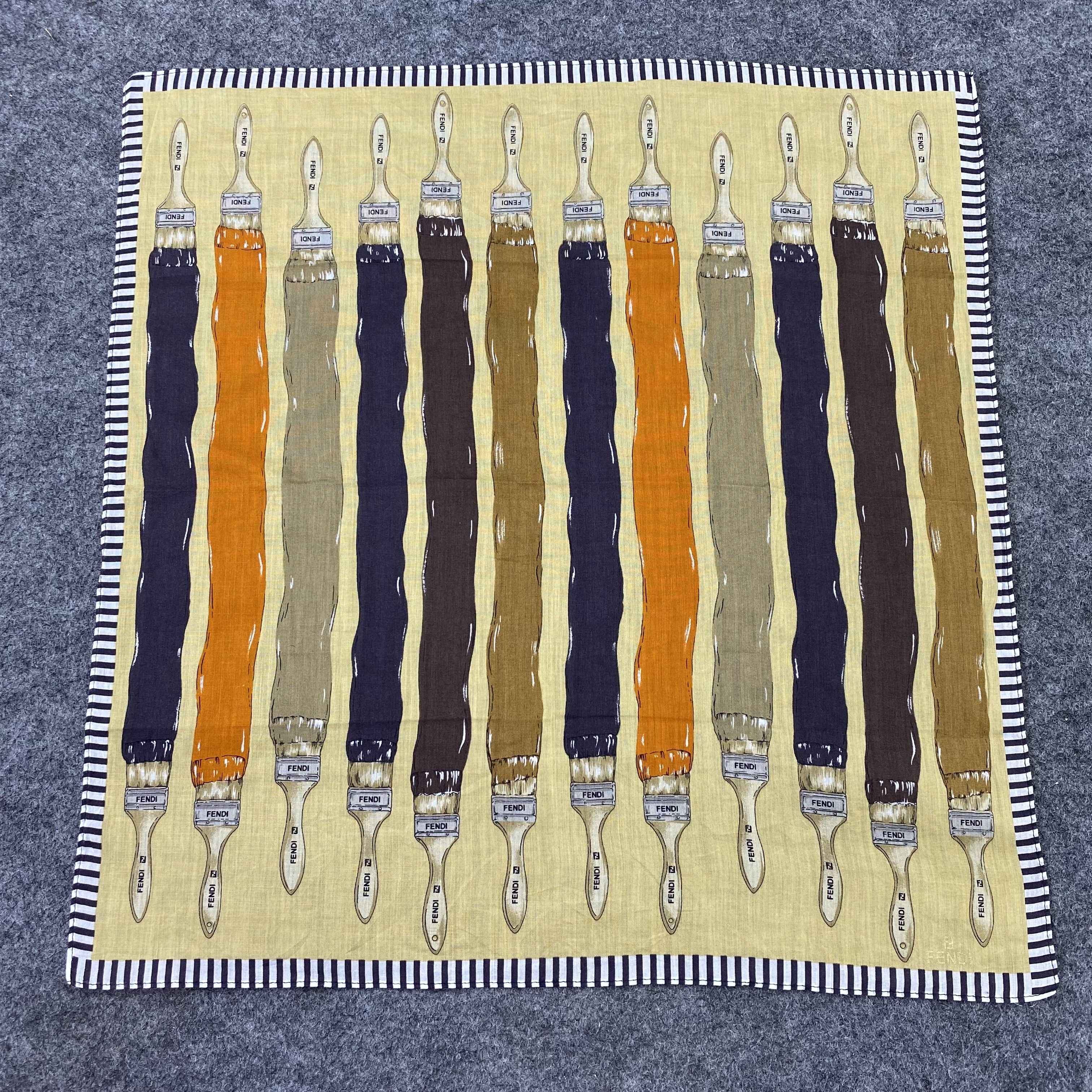 Designer Fendi Handkerchief / Bandana / Neckerchief-B683 Size ONE SIZE - 3 Thumbnail