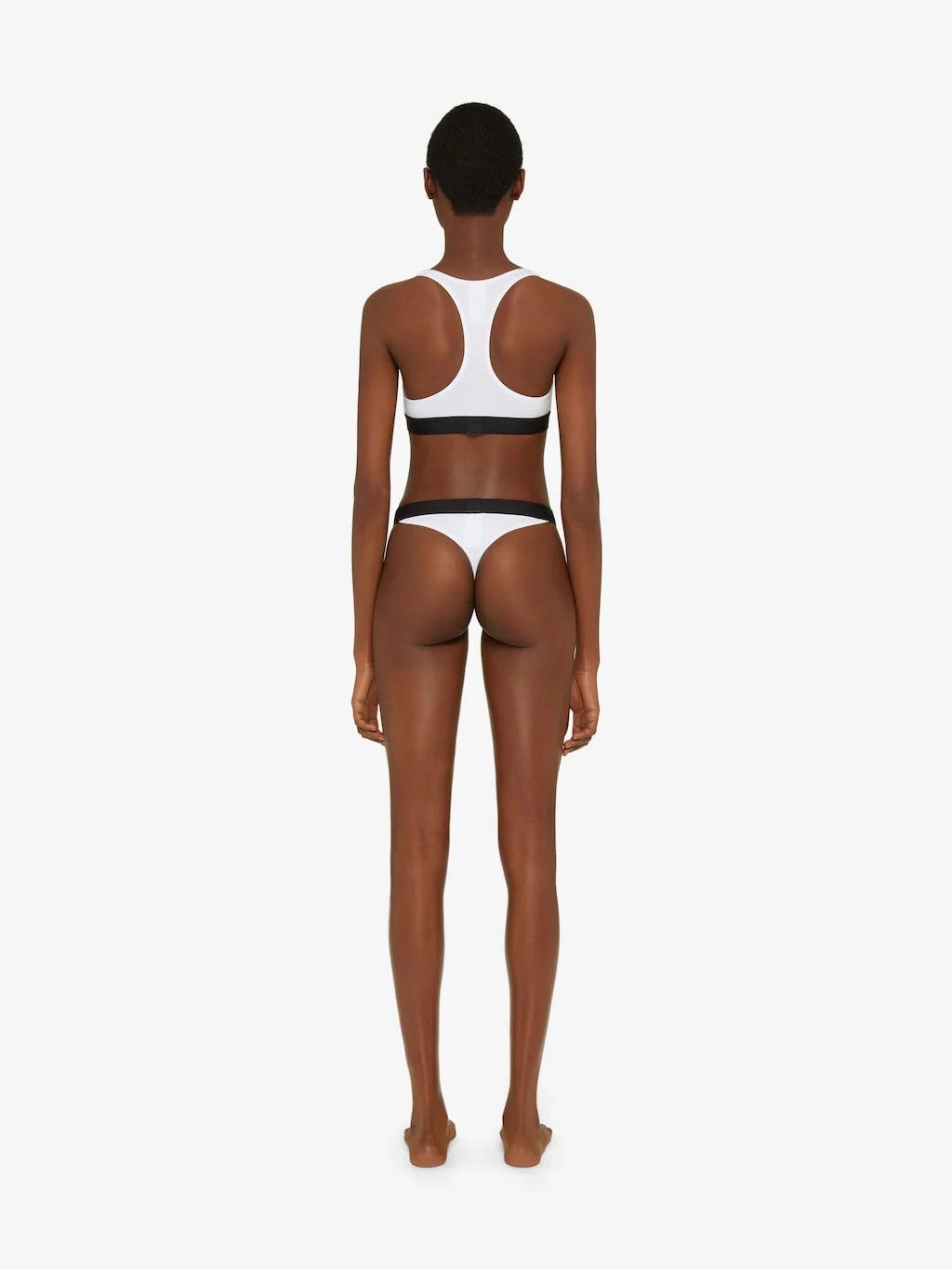 Givenchy o1gr1nt0125 Size: XS / Jacquard Elastic Logo Bra in White Size ONE SIZE - 4 Thumbnail