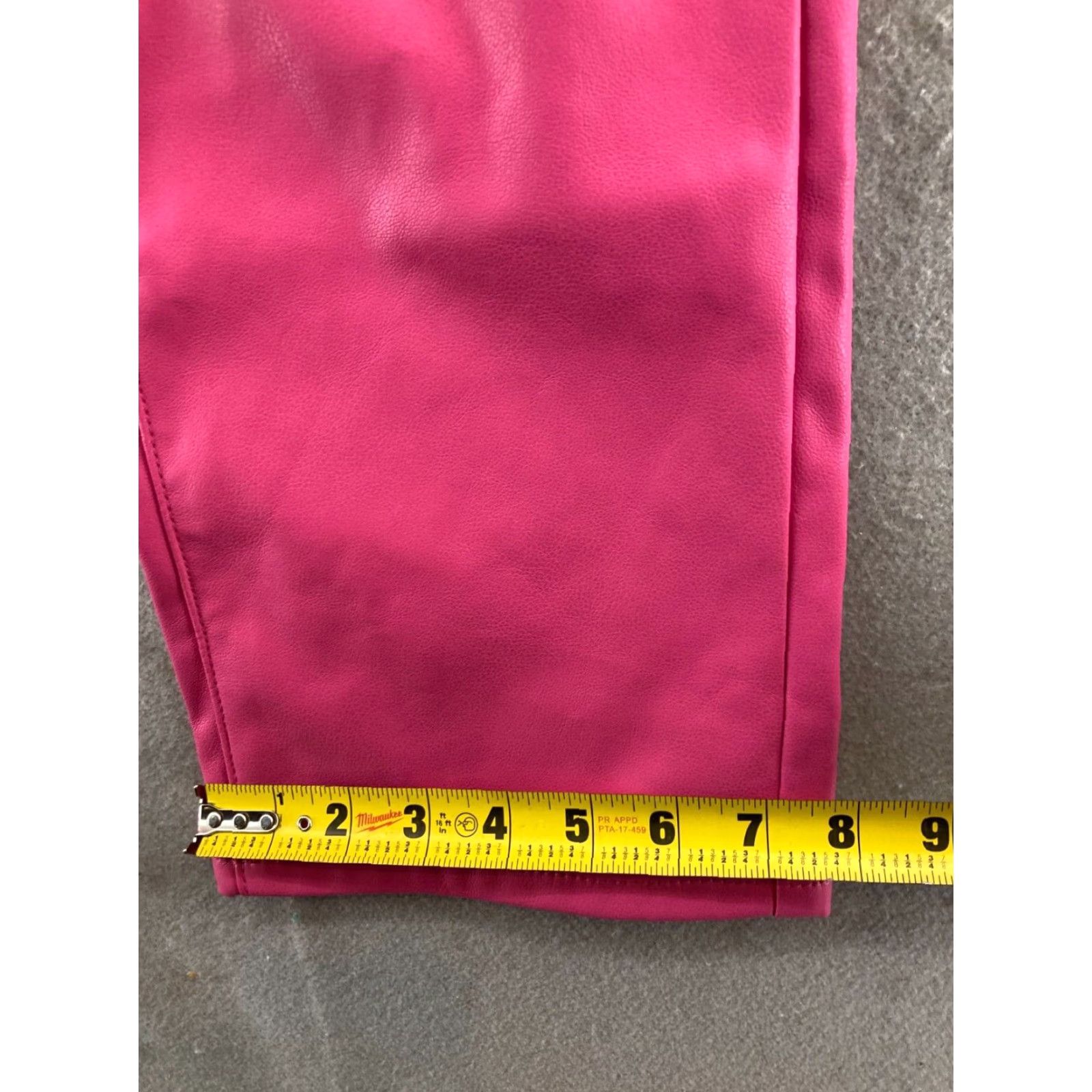Vintage Judy Blue Womens Pleather Pants 5 Pink City Straight Size 27" / US 4 / IT 40 - 6 Thumbnail