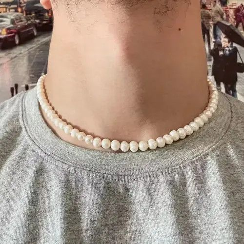 Jewelry Natural freshwater Pearl necklace choker + bracelet Size ONE SIZE - 4 Thumbnail