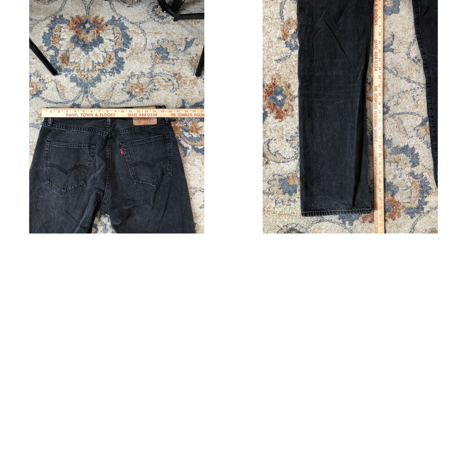 Levi's Levi's 501 Jeans Mens 32x31 Black Charcoal Wash Straight Leg Button Fly Denim Size US 32 / EU 48 - 9 Thumbnail