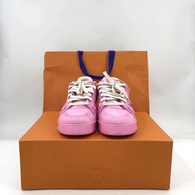 Louis Vuitton Louis Vuitton Pink Logo Casual Sneakers-2506 Size US 8 / EU 41 - 9 Thumbnail