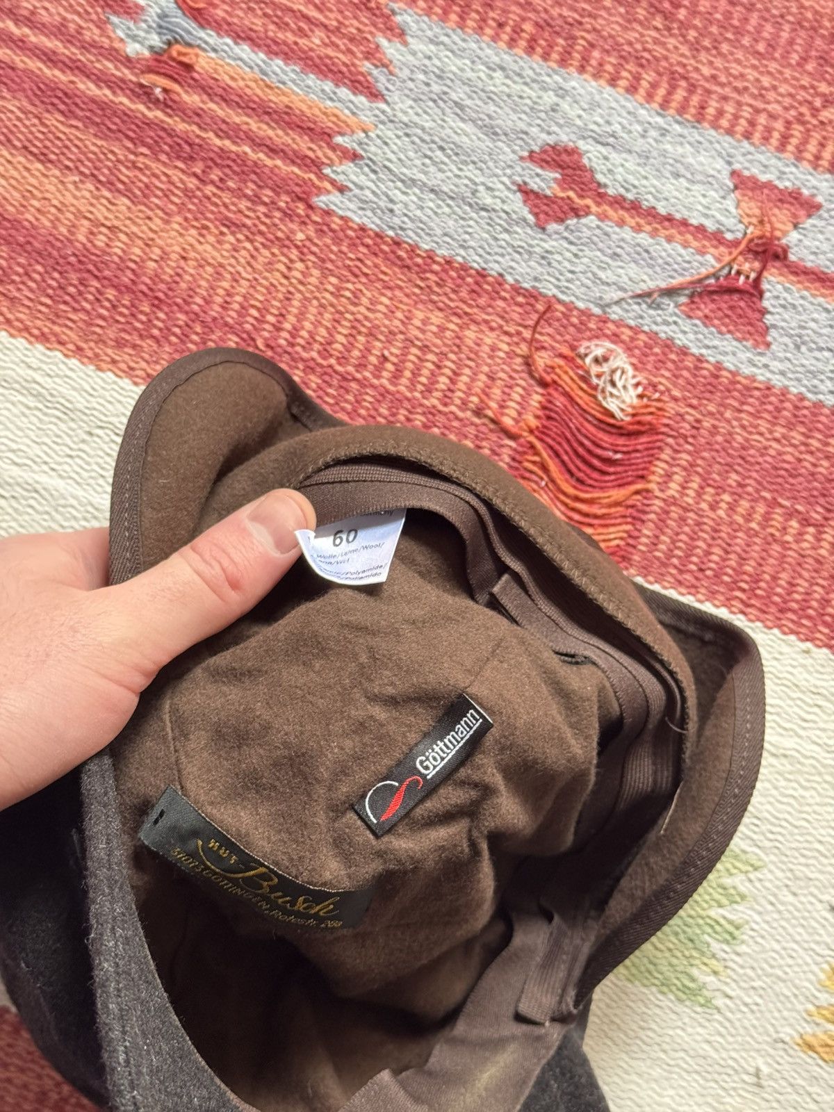 Vintage Vintage 00’s Gore-Tex System Germany Design Wool Brown Hat Size ONE SIZE - 8 Thumbnail