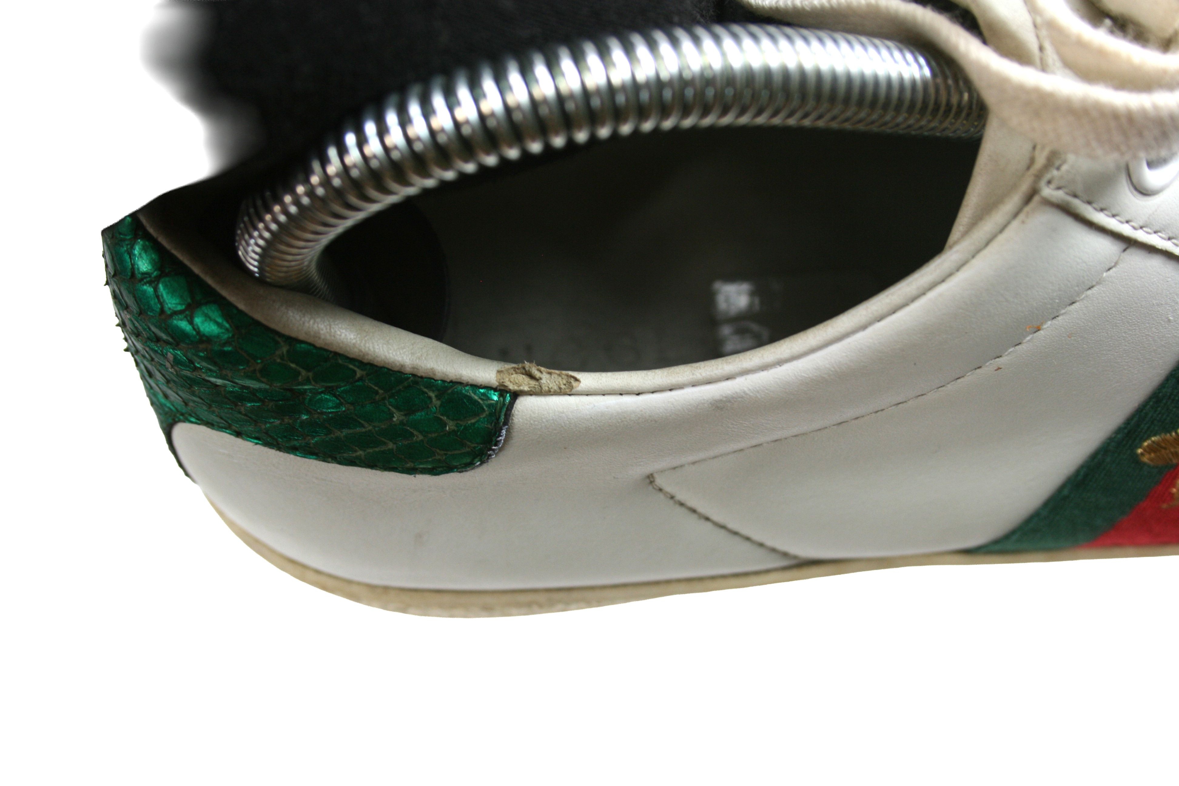 Ace Bee Embroidered Leather Low Sneakers