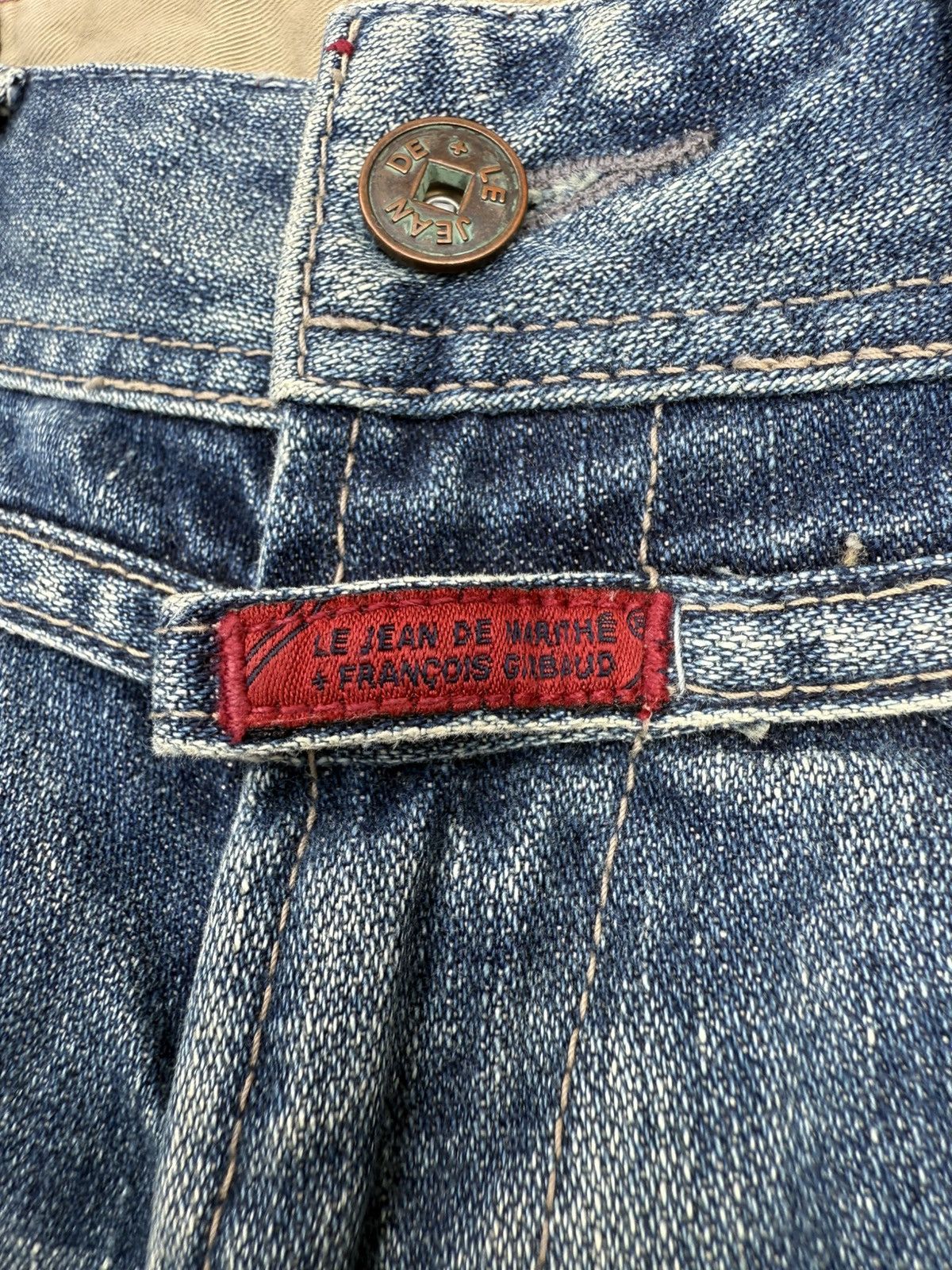 Marithe + Francois Girbaud MARITHE FRANCOIS GIRBAUD Flare Denim Rare Design Size 31" - 5 Thumbnail