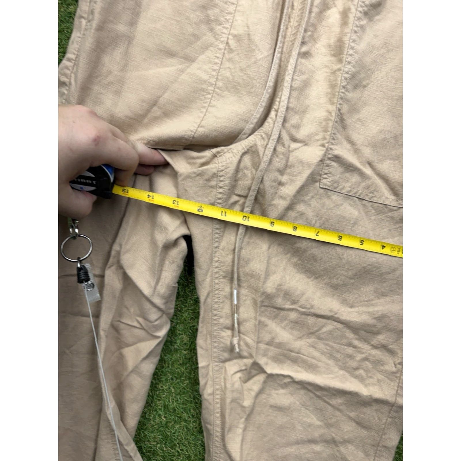 J.Crew J Crew Linen Pants Womens Medium Tapered Leg Elastic Waist Beach Boho Lounge Size 32" / US 10 / IT 46 - 6 Thumbnail