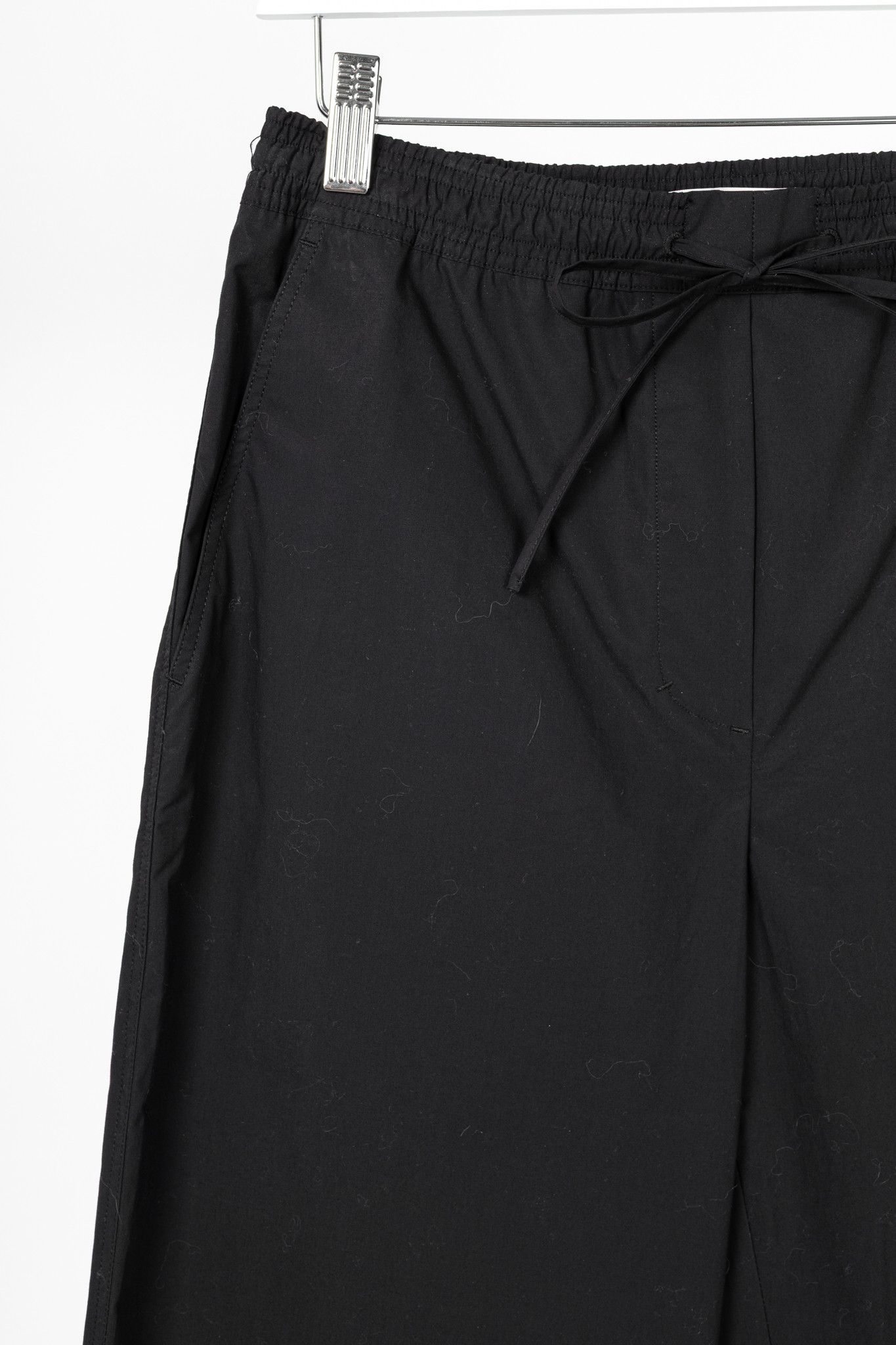 DOROTHEE SCHUMACHER Dorothee Schumacher Poplin Power Black Cotton Flared Pants Size 27" / US 4 / IT 40 - 4 Thumbnail