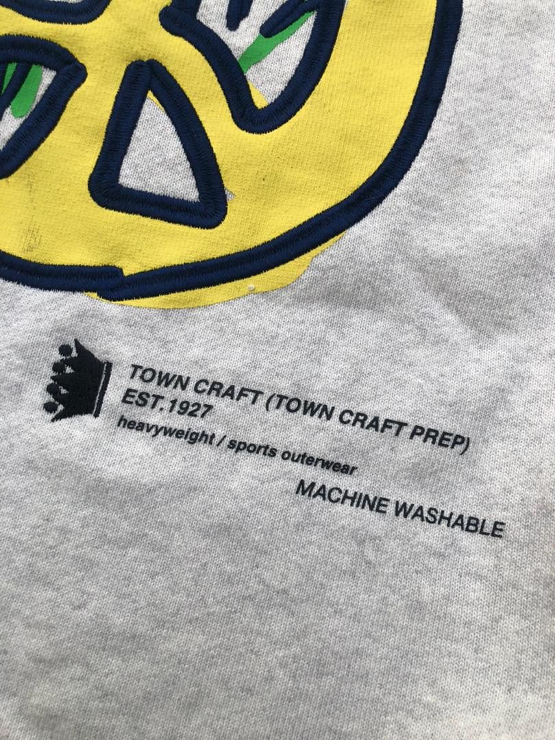 Towncraft Vintage Towncraft "Peace And Flower" Half-Zip Sweatshirt Size US XXL / EU 58 / 5 - 4 Thumbnail