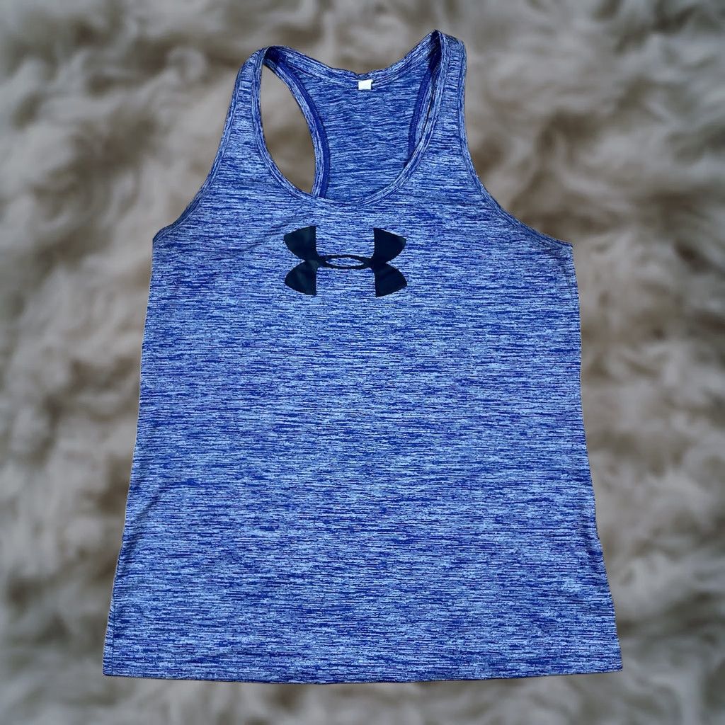 Under Armour Under Armour Tank Top Womens M Medium Blue Athletic Sleeveless Regular Fit Breathable Solid Pattern casual Size M / US 6-8 / IT 42-44 - 1 Thumbnail