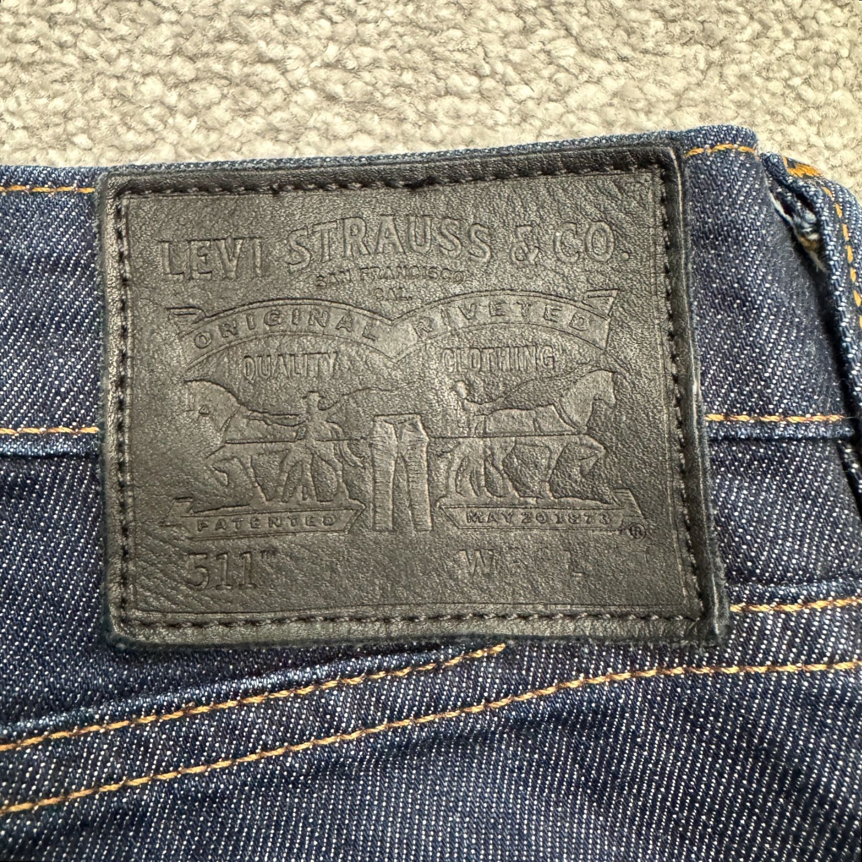 Levi's Levi's 511 Slim Stretch Denim Jeans Men 36x30 Blue Dark Wash Straight Leg Cotton Size US 36 / EU 52 - 7 Thumbnail