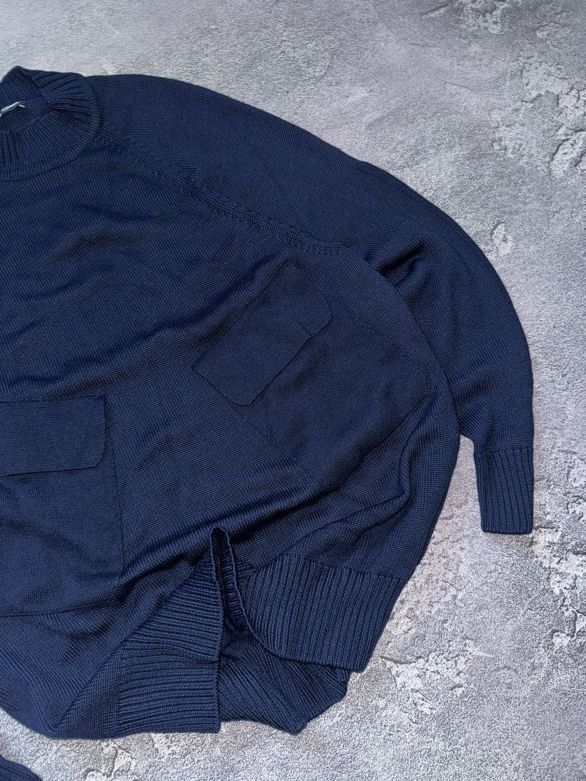 Designer × Jil Sander Jil sander navy S sweater dress knitwear relaxed jumper 00s Size S / US 4 / IT 40 - 3 Thumbnail
