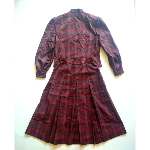 Burberry Vintage 1980's Burberry Burberrys 2-Piece Top Skirt Check Size ONE SIZE - 3 Thumbnail