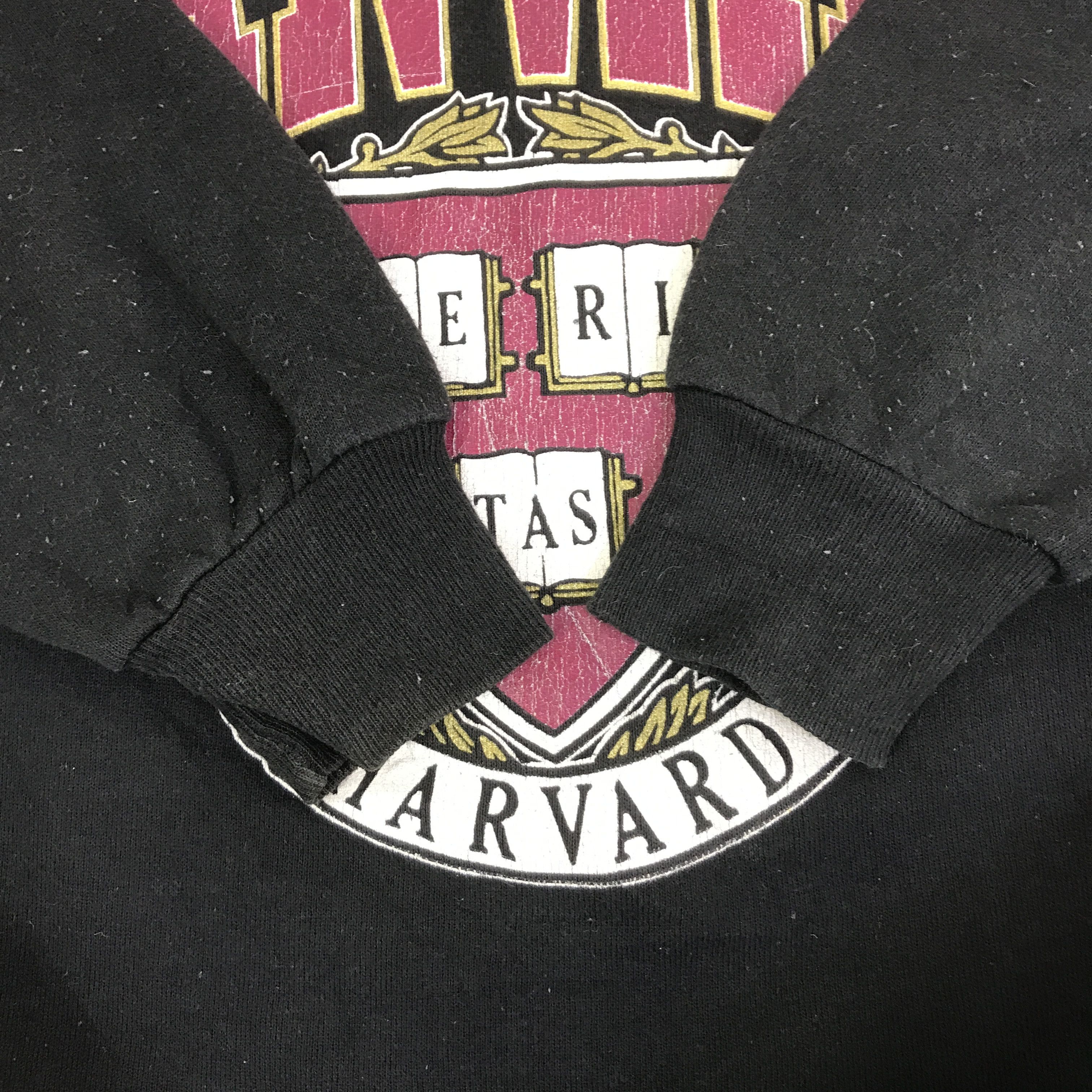 Velva Sheen VINTAGE HAVARD BLACK SWEATSHIRT K105B9 Size US L / EU 52-54 / 3 - 7 Thumbnail