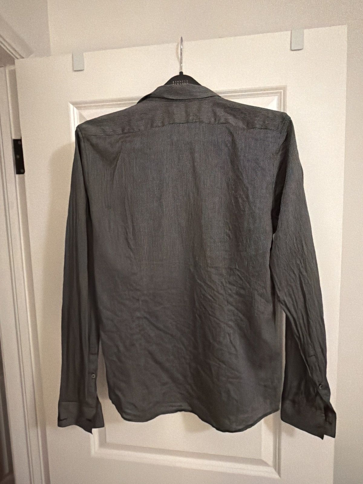 Burberry Burberry Slim Fit Pinstripe Dress Shirt Size 44R - 2 Thumbnail