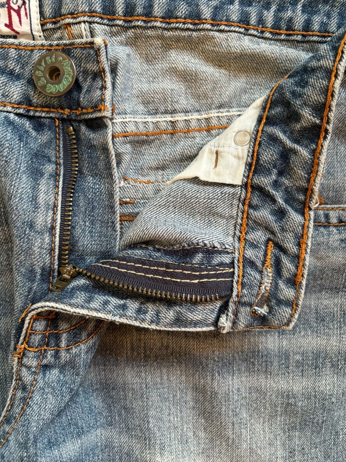 Japanese Brand × Tornado Mart Vintage Japanese Brand Mud Wash Distressed Ripped Flare Jean Size US 32 / EU 48 - 9 Thumbnail
