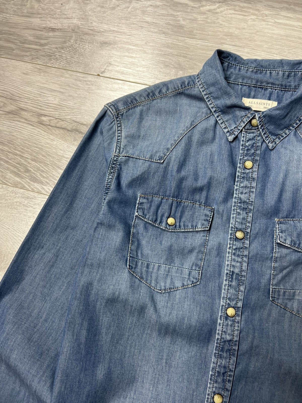 Allsaints Rare Allsaints Thirst Long Sleeve Shirt Button Up Size US S / EU 44-46 / 1 - 6 Thumbnail