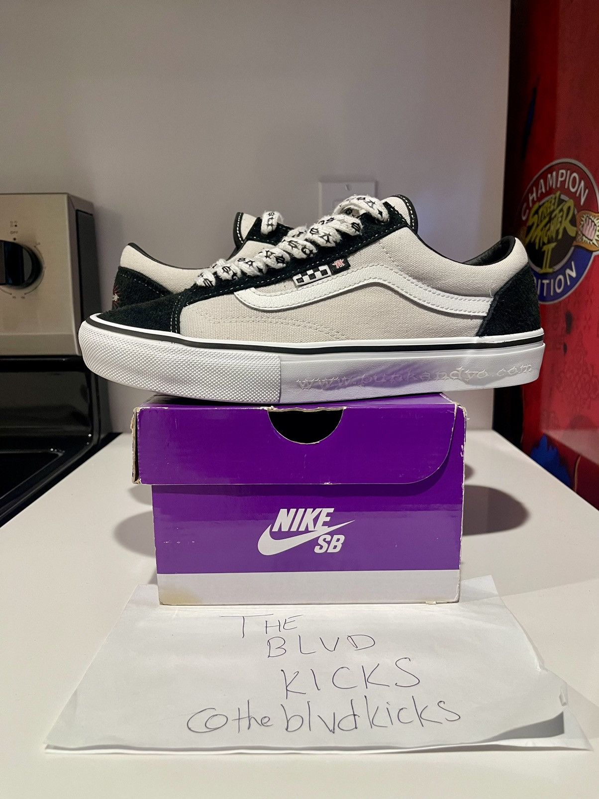 Punk and Yo PunkandYo x Vans Old Skool Reissue 36 Black Grey White Size US 10 / EU 43 - 2 Thumbnail