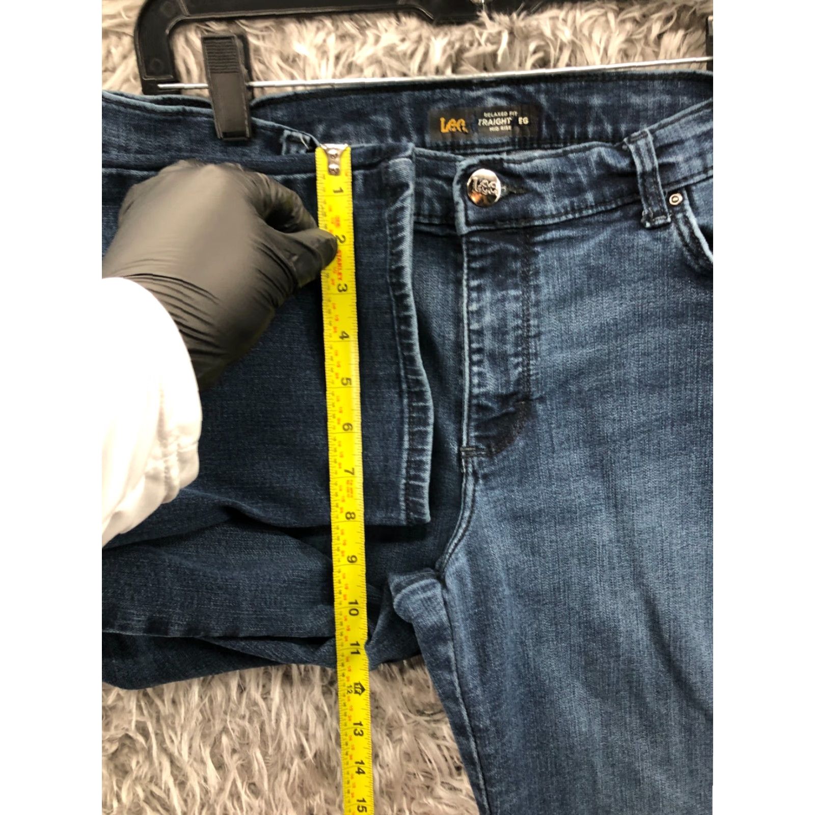 Lee Lee Jeans Relaxed Fit Straight Womens Mid Rise Medium Wash Blue 12 Short Size 34" / US 12 / IT 48 - 4 Thumbnail