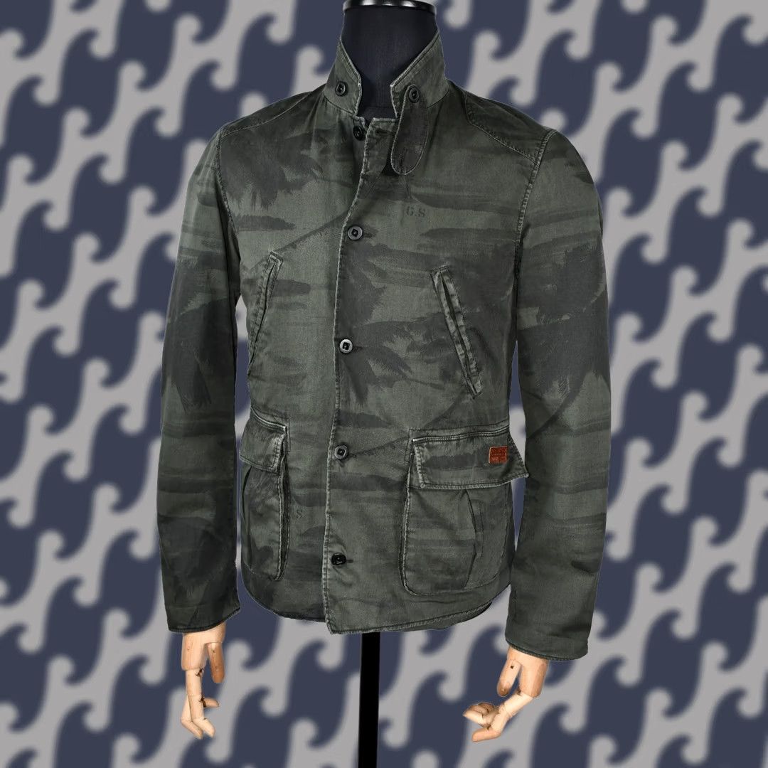 G-Star G-Star Raw Cargo Norris Palm Blazer Jacket M Men Green 100% Cotton Logo Vintage: No Casual Cardigan? Size 40R - 1 Thumbnail