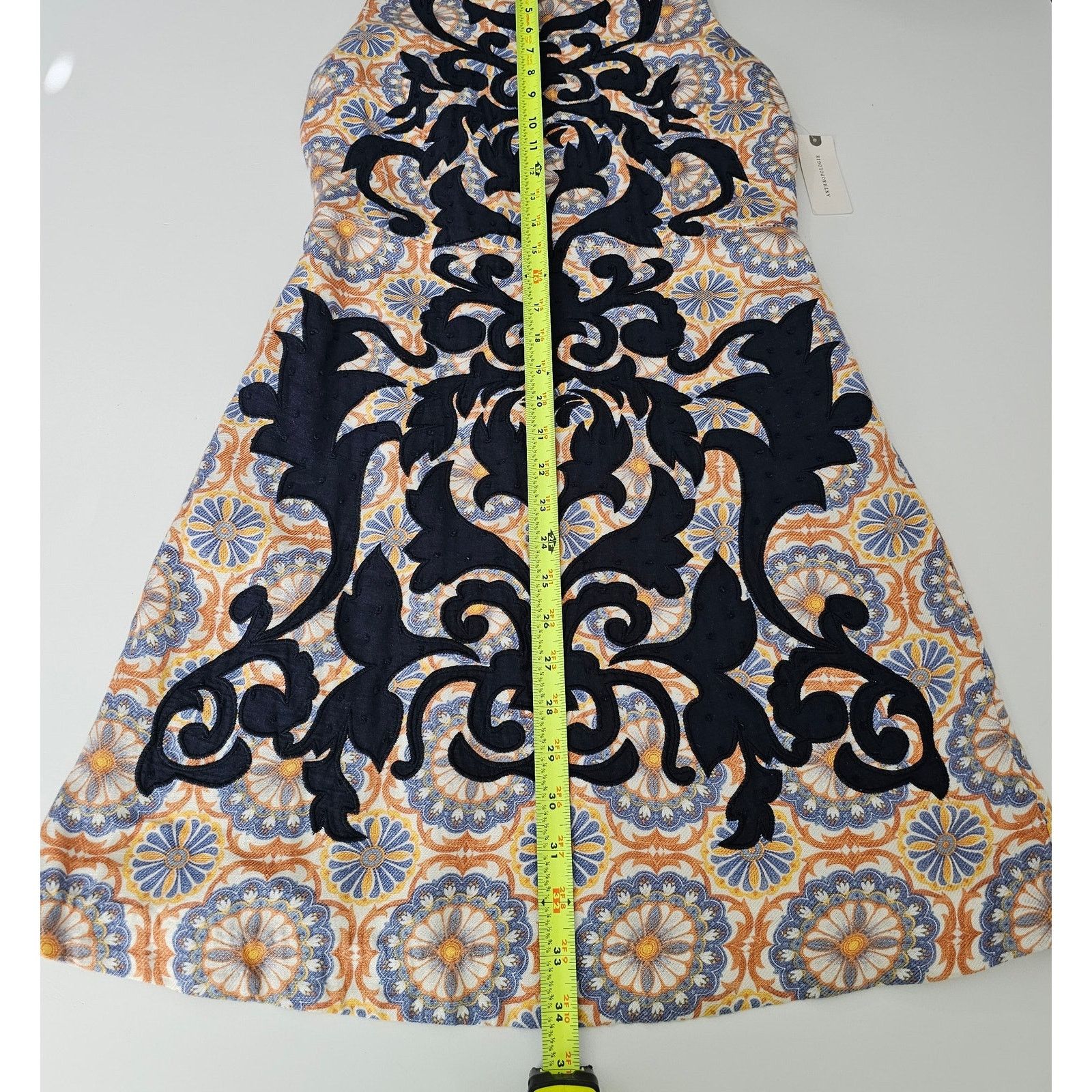 Anthropologie Vanessa Virginia Linen Blend Embroidered Owen Shift Dress 0 Size XS / US 0-2 / IT 36-38 - 8 Thumbnail