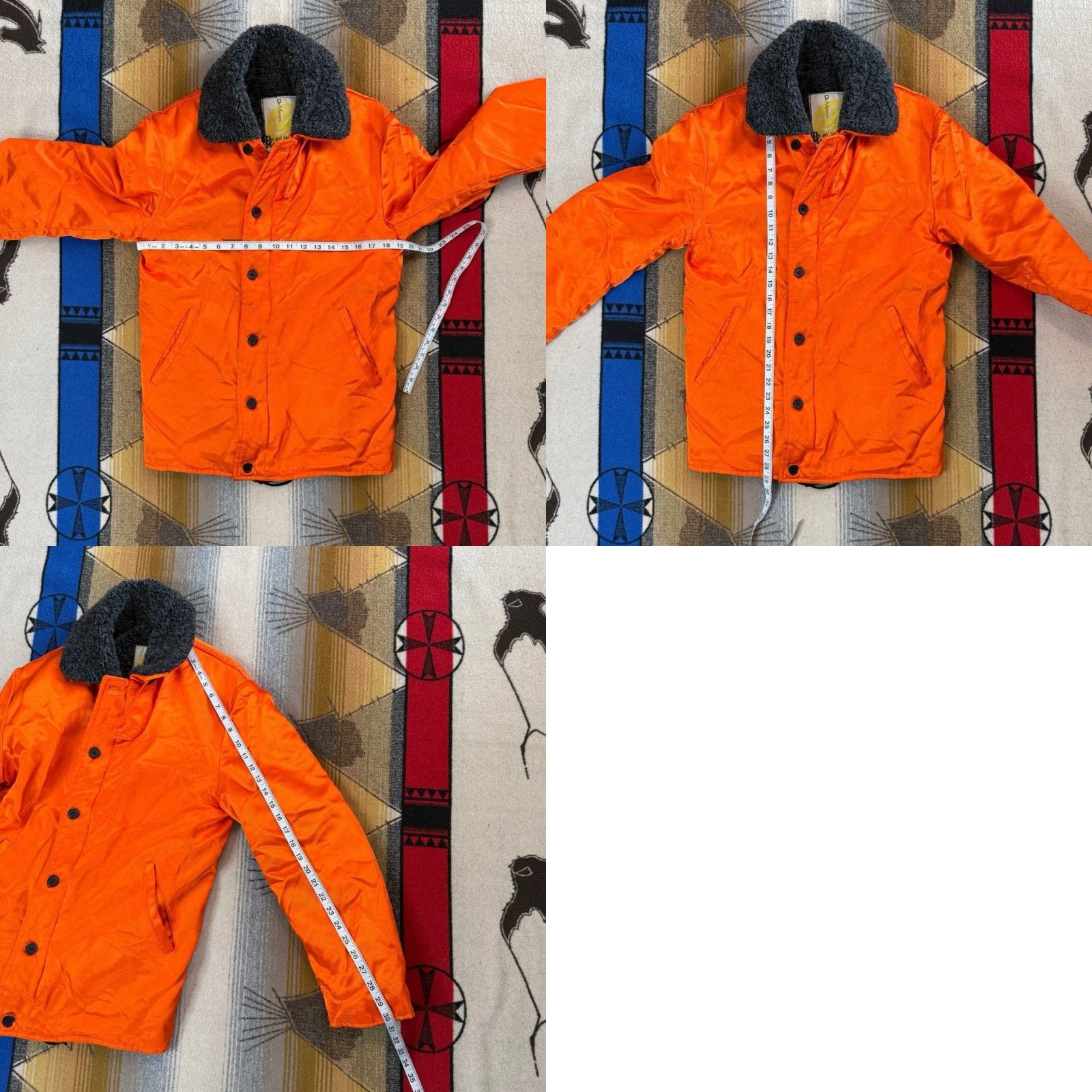 Dr. Martens VINTAGE 90s Dr. Martens Air Wair Flight Jacket Small Orange Lined Military Jacket Men 90s Style Size US S / EU 44-46 / 1 - 9 Thumbnail