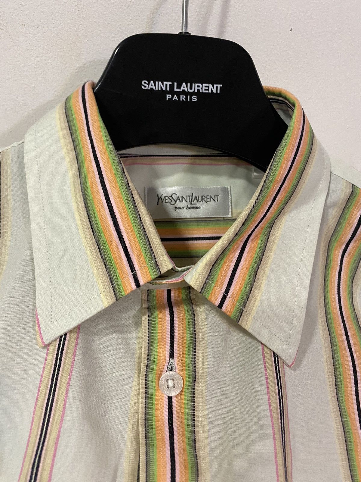 Yves Saint Laurent Multicolor YSL Shirt Summer Rare Size US XL / EU 56 / 4 - 21 Thumbnail